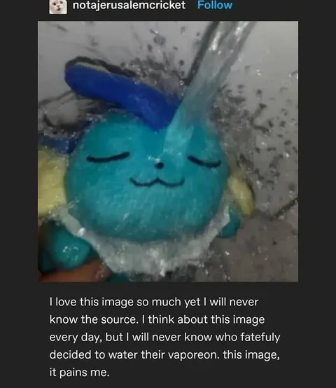 Watering the Vaporeon