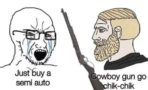 Semi-Auto Versus Cowboy Gun