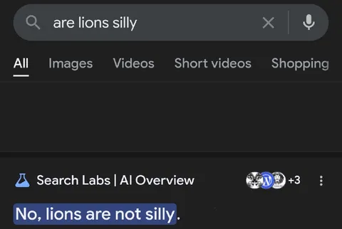 Are Lions Silly? AI Says No