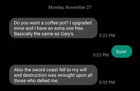 Coffee Pot and Divine Destruction