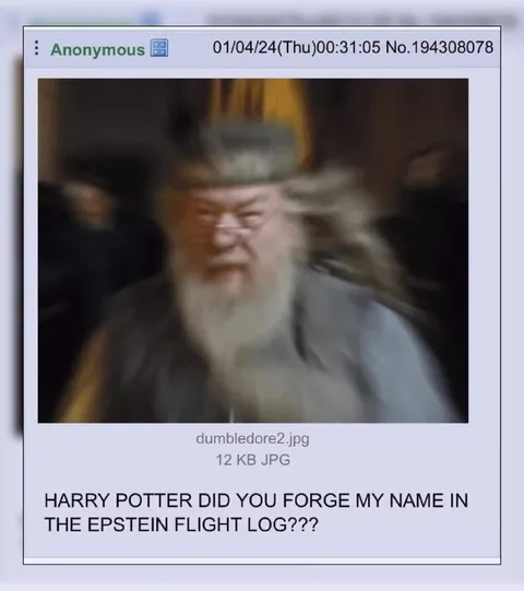 Dumbledore Epstein Flight Log