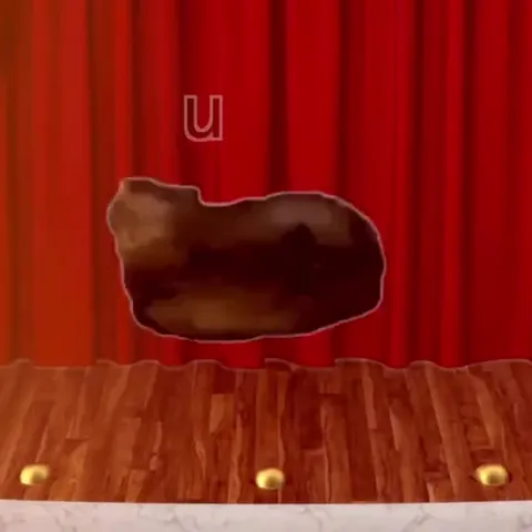 Кот поёт на сцене