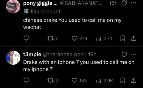 Drake with an iPhone 7