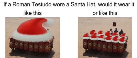 Roman Testudo Santa Hat