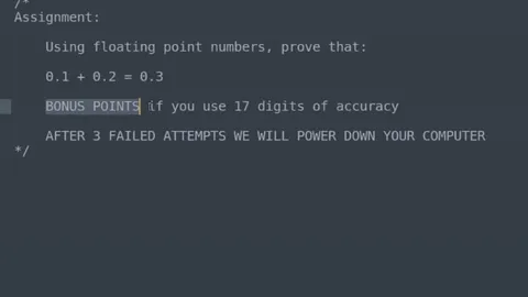 Floating Point Assignment Fails