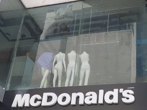 Mannequins Outside McDonald's