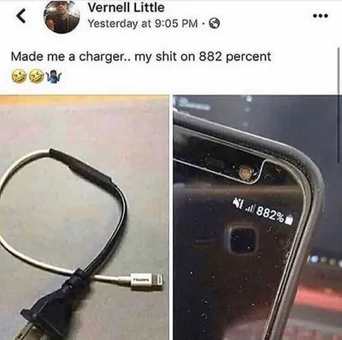 Phone Charger at 882 Percent