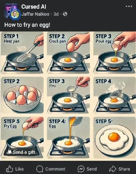 Cursed AI Egg Frying Guide