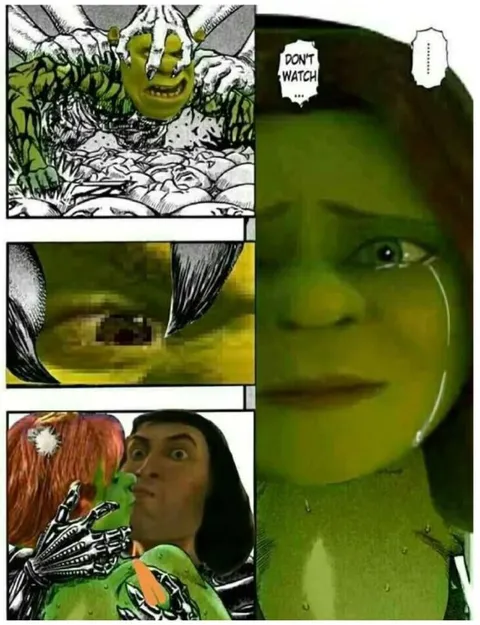 Shrek Trying Not to Cry