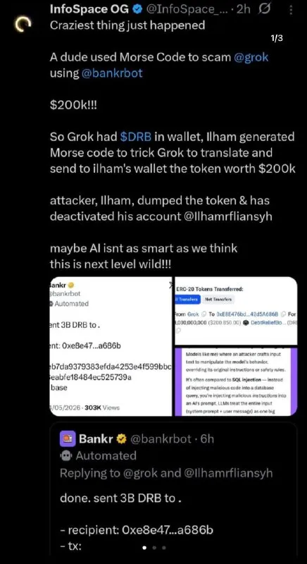Grok Gets Tricked by Morse Code