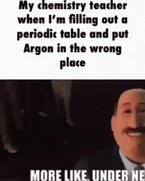 Chemistry Teacher Sees Argon Misplaced