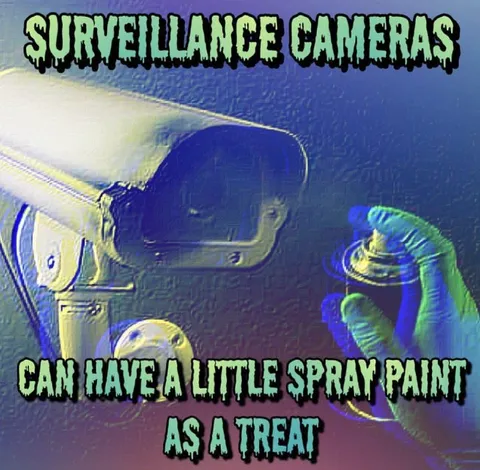 Surveillance Camera Spray Paint