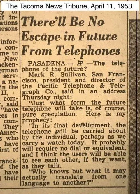 The Future Telephone Prediction