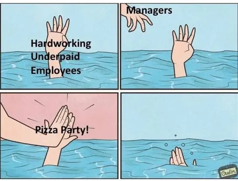 Managers Say Pizza Party