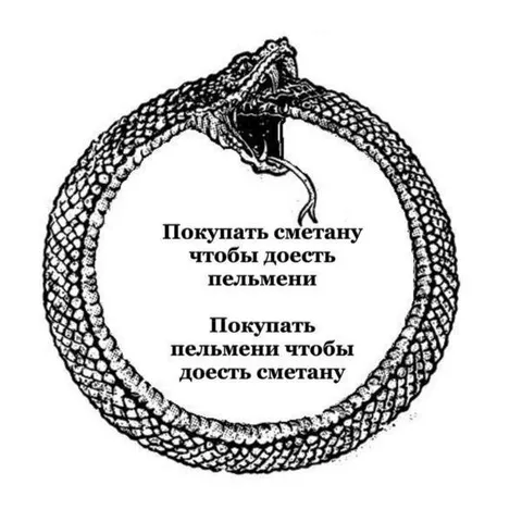 Сметана и пельмени по кругу