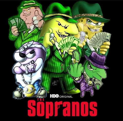 Cartoon Sopranos Gangsters