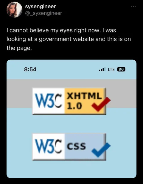 Government Website Uses XHTML 1.0