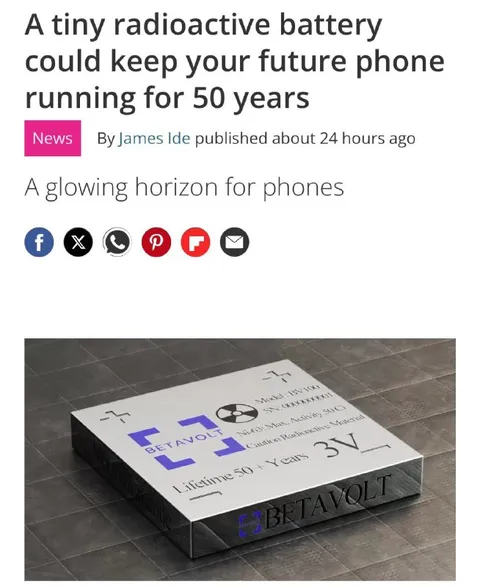 Radioactive Battery Lasts 50 Years