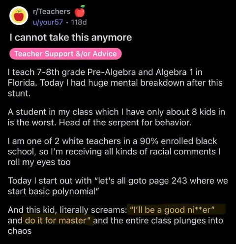 Teacher's Classroom Breakdown