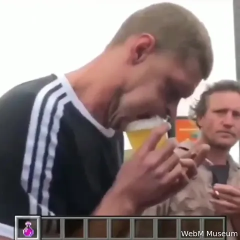 Drinks the Minecraft Potion