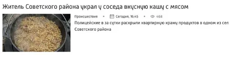 Кража каши с мясом