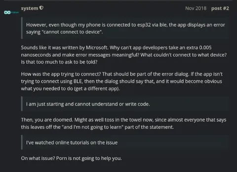 Arduino Beginner Gets Roasted