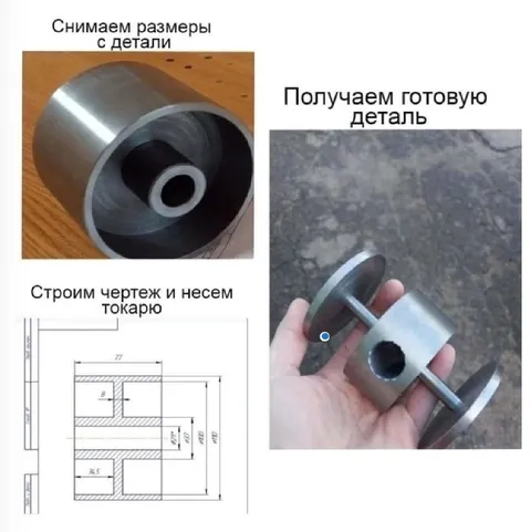Чертёж и готовая деталь