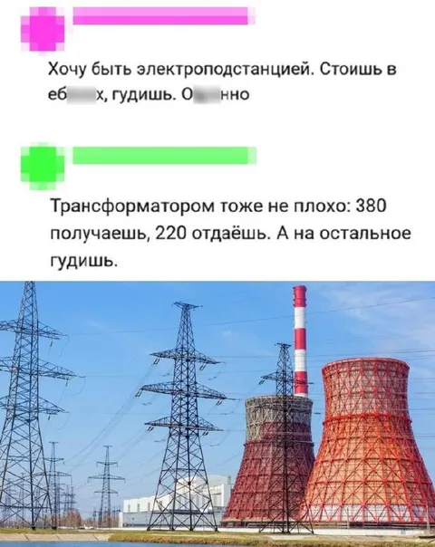 Электроподстанция и трансформатор