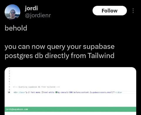 Querying Supabase from Tailwind