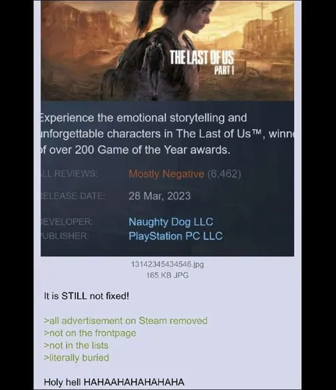 The Last of Us Still Not Fixed