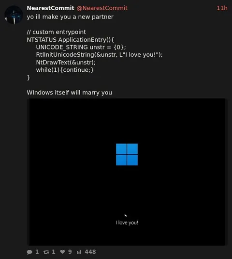 Windows Will Marry You