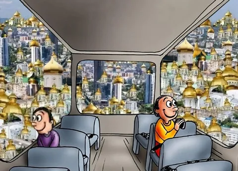 Золотые купола за окном