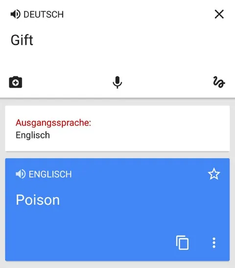 Wenn Gift einfach Geschenk heißt