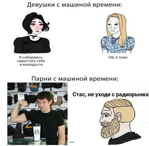 Девушки и парни с машиной времени