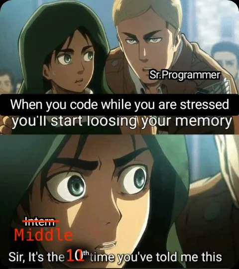 Stressed Programmer Forgets Again
