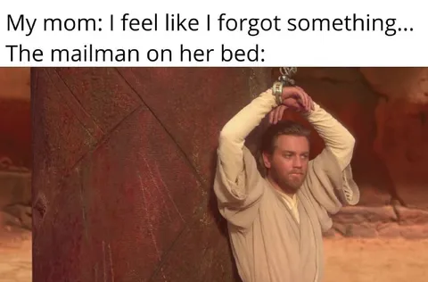 The Mailman on Her Bed