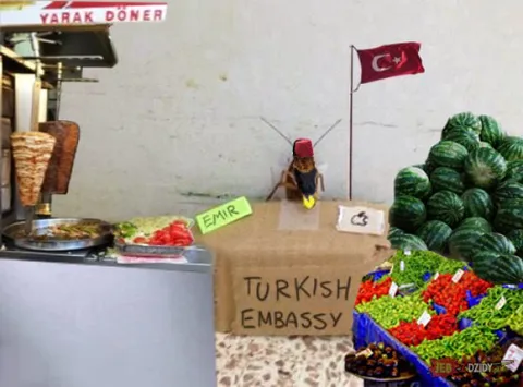 Türk Büyükelçiliği dönerci