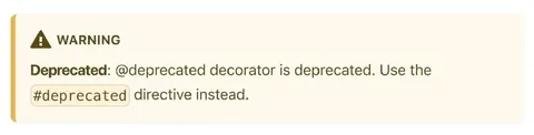 Deprecated Decorator Warning