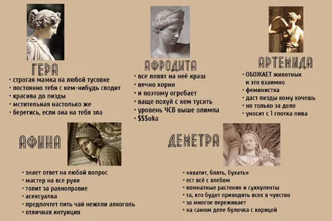 Типы богинь на любой тусовке