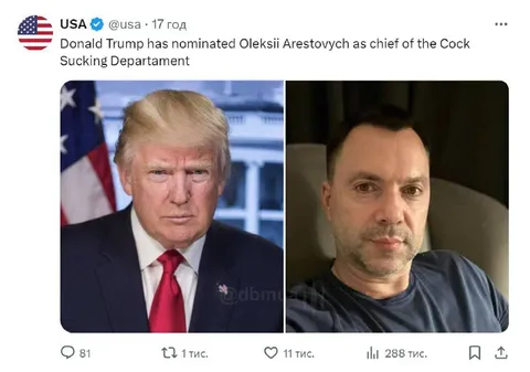 Trump Nominates Arestovych