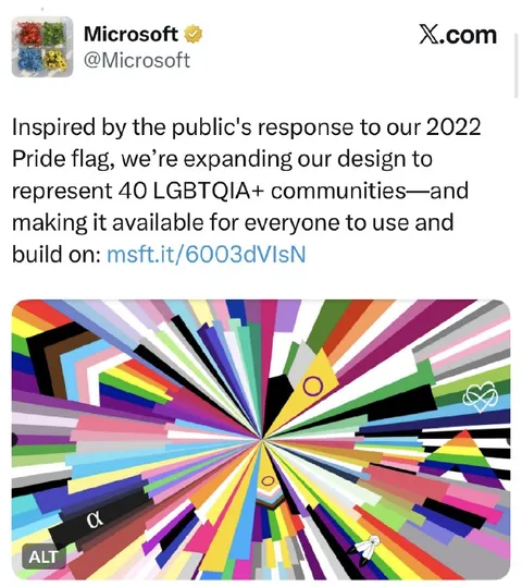 Microsoft Expands Pride Flag