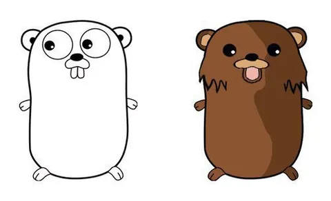 Белый и коричневый гоферы