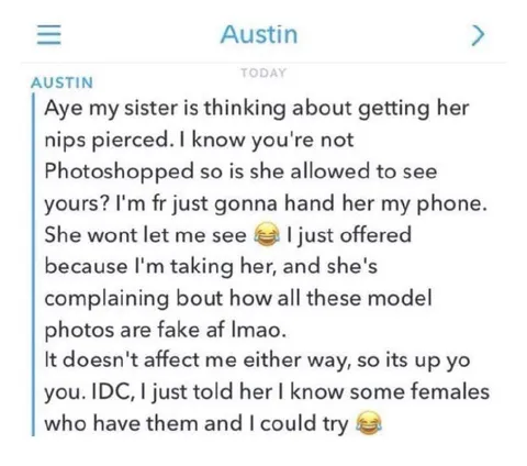 Sister Wants to See Your Piercings