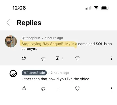 My Squeal vs SQL Correction
