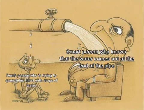 Smart Person Waits for the Water