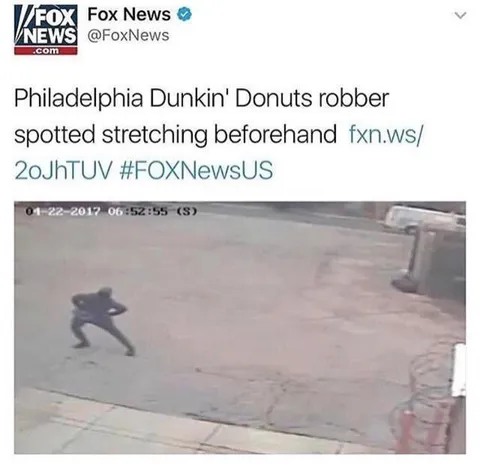 Robber Stretching Before Heist
