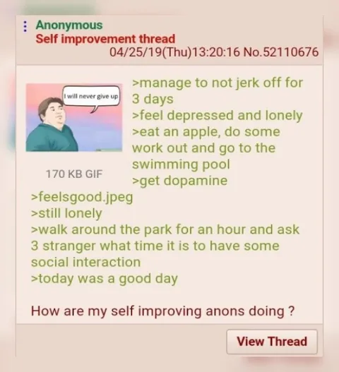 Self Improvement Thread Goes Wrong
