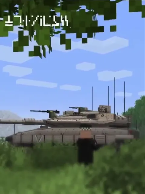 Minecraft танк уничтожает Меркаву