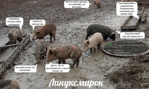 Свиньи спорят о программах