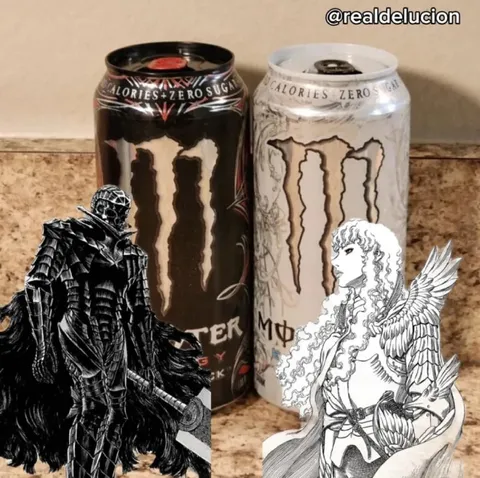 Black and White Monster Energy